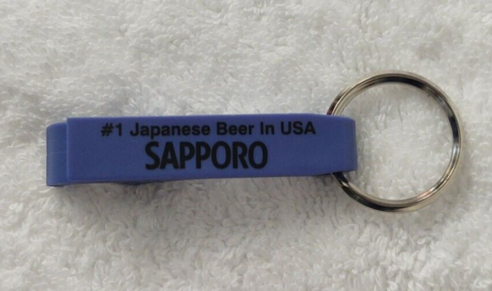 Blue Sapporo Beer Keychain & Bottle Opener - Dad's Birthday, Father's Day Gift